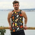 thumbnail image 6 of Goofa Seafood And Drinks Pattern Men's Workout Tank Top Slim-Fit Tank Quick Dry Fit Muscle Tank Top Beach Tank Top Bodybuilding Sleeveless T Shirt-XX-Large, 6 of 7