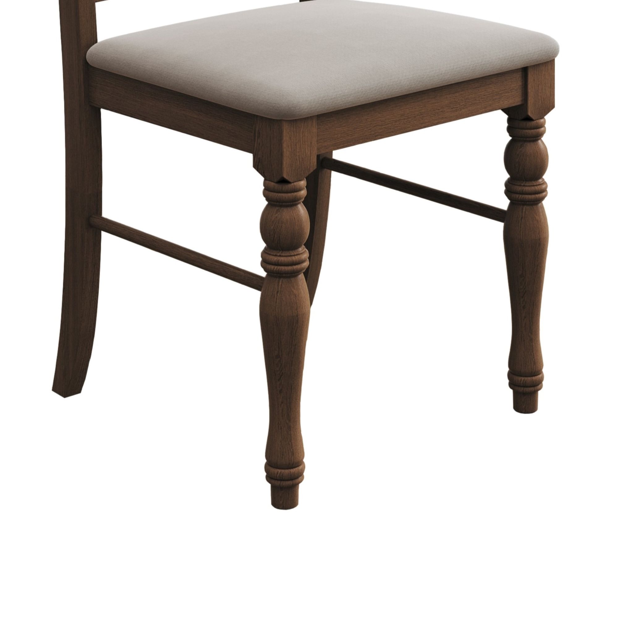 Home Design Mayfield Dining Chair (Set of 6), Warm Gray/Brown