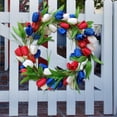 thumbnail image 4 of Vigne de Tulipes Rouges Blanches Bleues de 78,7 Po Artificielle pour la Décoration de la Fête de l'Indépendance, Guirlande de Fleurs Patriotique pour Fête Intérieure Extérieure, Cheminée, Manteau de Cheminée, Escaliers, Déco Maison, 4 of 7