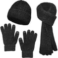 thumbnail image 1 of wonima44 Winter Scarf Hat And Gloves Set Suitable For Both Men And Women Knitted Cap Long Scarf And Touch-Screen Gloves Are Suitable for Winter 3-in-1 Warm Gift Box Set, 1 of 1
