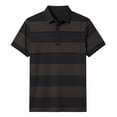 thumbnail image 6 of ZOYOEN Mens Striped Polo Shirts with Pocket- Casual Short Sleeve Classic Regular Fit Summer Business Shirts Black Size 3XL, 6 of 8
