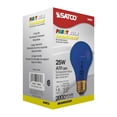 thumbnail image 3 of Satco 25 Watt A19 Incandescent - Transparent Blue - 2000 Average rated hours, 3 of 8