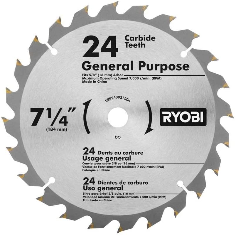 RYOBI 18-Volt ONE+ Cordless 7-1/4 in. Compound Miter Saw (Tool Only) with  Blade
