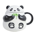 thumbnail image 3 of Taza de Panda Cerámica Taza de Café Vaso de Agua Creativo con Tapa y Asa Fácil de Limpiar Capacidad 360ml Adecuada para Oficina Hogar Cafetería Regalo, 3 of 9