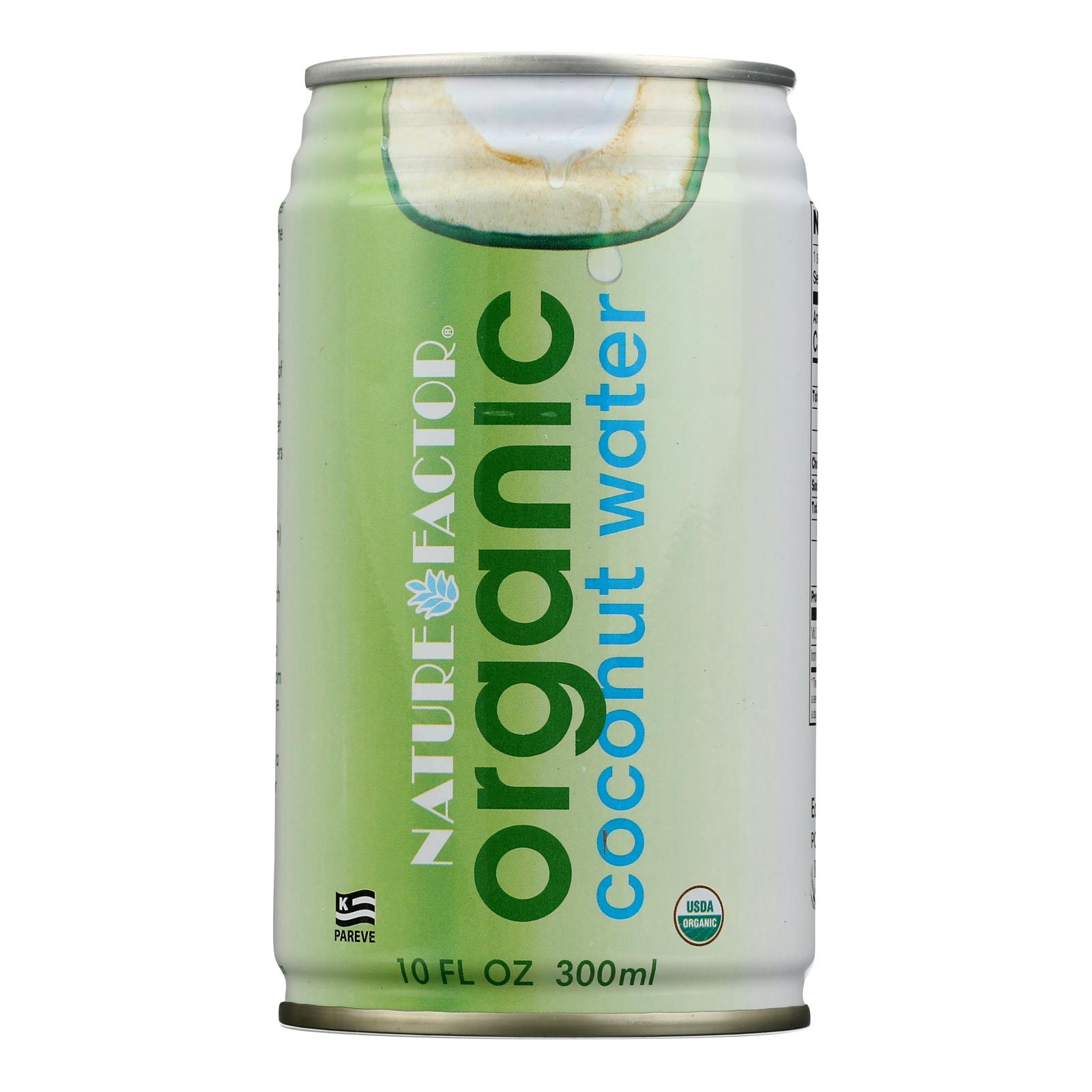 Nature Factor Organic Coconut Water Case of 12 10.1 Fl oz