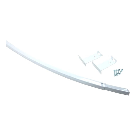 Curved Curtain Rod 28-48 Inch, Window Treatment Rod for Bay Window, Decorative Rod with Brackets, Black Finish, Modern Home Decor, Bedroom Living Room