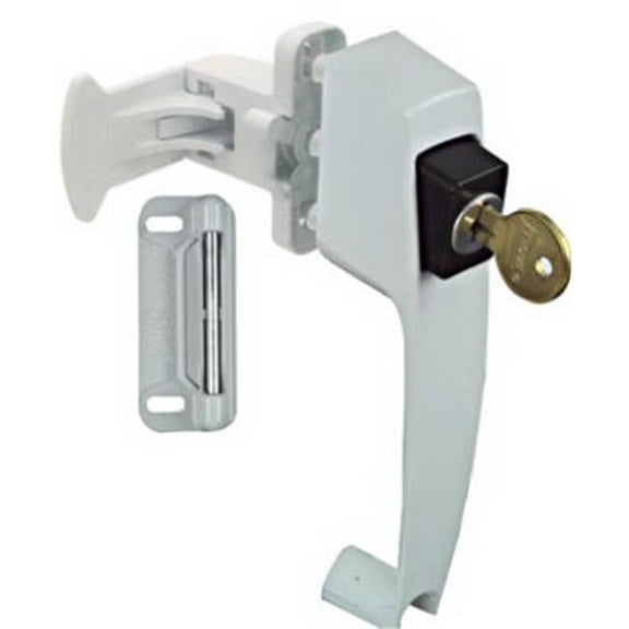 N213-124 White Push Latch Key Lock