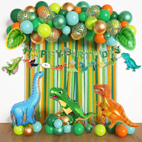 Set de decoración de fiesta Ouddy Dinosaur Birthday para niños