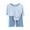 Blue, variant on Odeerbi Kids Boys Girls 2 Piece Outfits Modal Shorts Set Summer Pajamas Fashion Casual Short Sleeve Tops Round Neck Collar Botton Printed Shirts Shorts Sets Blue