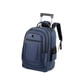 thumbnail image 5 of Mochila con ruedas y carrito, bolsa tipo maleta de tela Oxford, palanca oculta, barra de tracción oculta, mochila para ordenador, para acampar Azul, 5 of 8