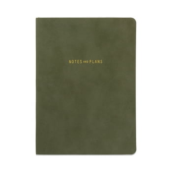 Pen + Gear Flex Suede Journal, Olive, 5.75" x 8" x 0.5", 192 Lined Pages, 96 Sheets