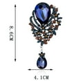 thumbnail image 4 of Ayyufe Brooch Pin Big Rhinestone Hollow Design Alloy Engagement Brooch for Women, 4 of 7