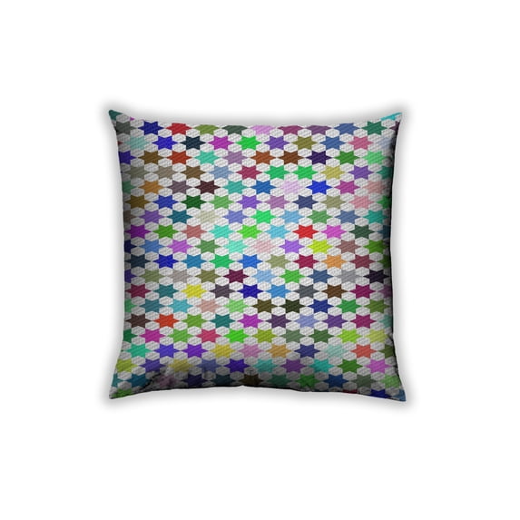 Ahgly Company Outdoor Square Patterned Throw Pillow, 18 inch by 18 inch