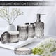 thumbnail image 2 of AOMOTA Juego de Accesorios de Baño de 5 Pzas, Accesorios de Baño de Vidrio Modernos con Dispensador de Jabón de Loción, Jabonera, Soporte para Cepillo de Dientes, Vaso, Hisopo de Algodón Jars, Perfecto para Regalos Temáticos de Baño, Negro, 2 of 13