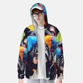 thumbnail image 2 of Gaeub Rainbow Bulldog Sunglasses Men's and Women's UPF 50+ Long-Sleeved Sun Protection Clothing, Fishing Shirt Long Sleeve Zip-X-Large, 2 of 7