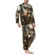 thumbnail image 2 of Fotbe American Wildlife Deer Forest Pijama de Hombre con Estampado de Manga Larga, Conjunto de 2 Piezas, Ropa de Dormir Suave y Cómoda con Bolsillos-Medium, 2 of 7