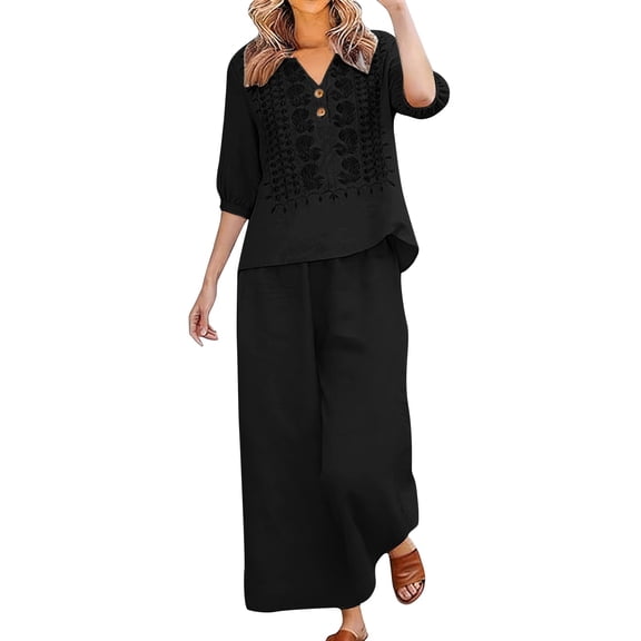 2 Piece Sets For Women Summer Wide Leg Pants Lounge Set Summer Work Top Vacation Outfits For Women Vacation Sets For Women Womens Lounge Sets 2 Piece Womens Two Piece Sets Womens Summer Sets