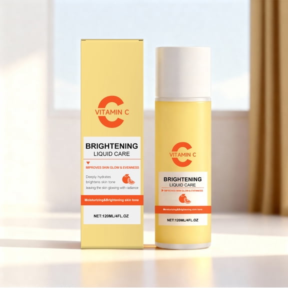 Vitamin C Brightening Toner for Face, Hydrating & Glowing Skin Care, 120ml Liquid, Daily Use for All Skin Types