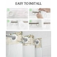 thumbnail image 5 of No Hook Shower Curtain with Snap-in Liner, Sea Turtle Coastal Waterproof Fabric Bathroom Curtains, Vintage Summer Beach Coral Ocean Bath Curtains & Mesh Top Window 60"x72", 5 of 6