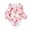 Pink, variant on Fesfesfes Newborn Infant Baby Jumpsuit Girls Floral Lace Patchwork Romper Bodytsuit Outfits Tops on