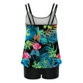 thumbnail image 5 of Tummy Control Swimsuits for Women 2 Piece Tankini Sets Strappy Back Blouson Swimsuit Flower Swimwear with Boyshorts Clearance Sale Items Cheapeast On Sale, 5 of 5
