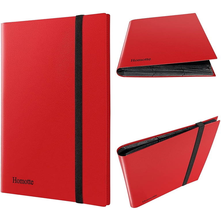 football trading card binder RONMONG Binder, 440 Pockets, Protective Card Album ring with booster for quick loading of pages Card Binder CheckOutStore Football Trading
