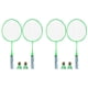 thumbnail image 1 of 4X Raquetas de Bádminton para Niños, Juego de Deportes de Raqueta de Volantes con 4 Pelotas para Niños, Jugadores, Interior, Exterior, Deporte, Verde, 1 of 4