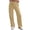 Khaki, variant on Women's High Waist Sweatpants Straight Leg Trousers for Women Solid Color Elastic Waist Belly Control Drawstring Jogger Casual Regular Fit Gym Athletic Fall Winter Comfortable
