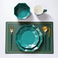 thumbnail image 4 of Stone Lain Jamie 16-Piece Dinnerware Set Porcelain, Green, 4 of 5