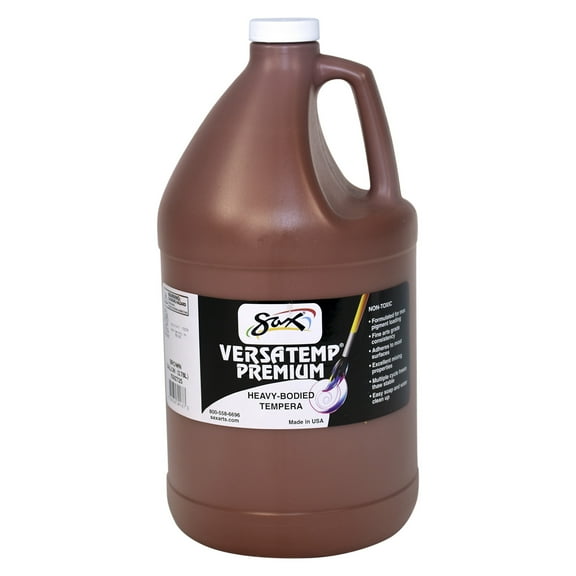 Sax Versatemp Premium Heavy-Bodied Tempera Paint, 1 Gallon, Brown