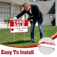 thumbnail image 3 of VEGCOO 5-Pack Yard Sale Signs 13x17 inch with Metal Stakes & 4 Price Stickers - Double-Sided Weatherproof Garage Sale Signs, Directional Arrow Sign, for Farmers Market - Reusable Rigid PP Board, 3 of 7