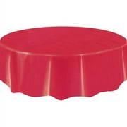 Way to Celebrate Round Plastic Tablecover, Ravishing Red