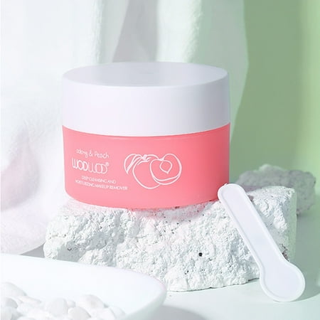 SDJMa Nourishing Cleansing Balm - Gentle Waterproof Makeup Remover - Waterless Oil Cleanser - Eye Makeup Remover - Vegan - Cruelty & Fragrance-Free (Peach)