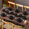 thumbnail image 3 of MALACASA 24 pcs Dinnerware Sets, Plates and Bowls Set for 6, Stoneware Dinner Set, Black, 3 of 11