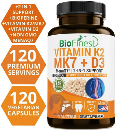 Biofinest Vitamin K2 Mk7 With D3 Supplement Vitamin D
