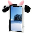 thumbnail image 4 of Plush Case Compatible with Samsung Galaxy A54 5G 3D Ear Fluffy Cows Case for Kids Girls Women,Cute Cartoon Animals Faux Fur Case Furry Warm Fuzzy Shockproof Back Cover, 4 of 4