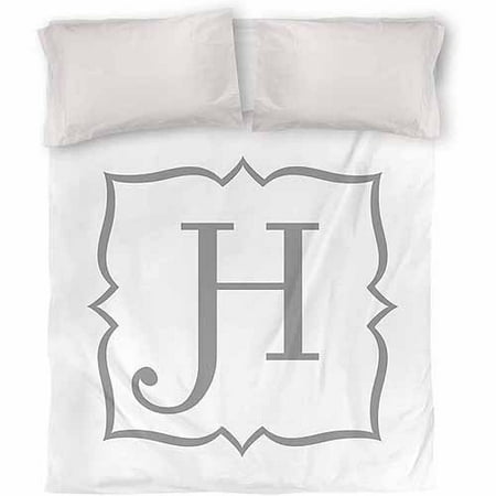 Idg Silver Script Monogram Duvet Cover Walmart Com