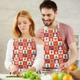 thumbnail image 3 of Red Christmas Santa, Tree and Snowflake Apron-Garden Aprons for Women with Pockets-Cotton Linen Waterproof Kitchen Cooking Gardening Aprons Adjustable for Kitchen,Cooking,BBQ and Salon 32"x27", 3 of 7