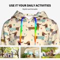 thumbnail image 4 of Wukai Dachshund Dog Print Womens Hoodies Fleece Sweatshirts Long Sleeve Sweaters Pullover Fall Outfits Winter Clothes-Small, 4 of 7