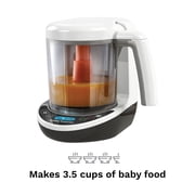 Baby Brezza Best Baby Puree Maker One Step Food Steamer Blender Auto Shut off Dishwasher Safe Cooker for Infants Toddlers with 3 Pouches & Funnels