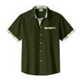 thumbnail image 5 of Huresd Mens Short Sleeve Guayabera Shirts Button Down Solid Color Mexican Embroidered Cuban Wedding Shirt Summer Top Army Green 3XL, 5 of 5