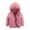 Pink, variant on QQAMB Little Girls Boys Puffer Jackets Waterproof Quilted Jacket Lightweight Hooded Winter Down Jacket Coats,3 Years