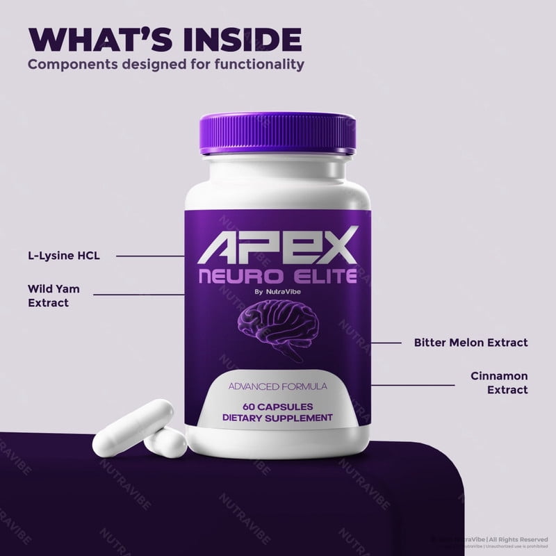 (3 Pack) Apex Neuro Elite Pills – Daily Formula with a Natural Blend to Help Maintain Focus, Memory & Concentration | Clean, Gentle, Easy-to-Swallow Capsules for Everyday Sharpness (180 Capsules)