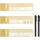 thumbnail image 1 of 3 Pcs Brass Ruler Clip Set with 2 Fine Point Pens, with 3 Pattern Journal Stencil for Planners, Decorative Notebook, 1 of 5