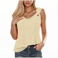 thumbnail image 2 of QUINDOS Womens Tank Tops Plus Size Summer Exercise Yellow Fashion Printed Sleeveless Blouse Round Neck Casual Womens Camisoles, 2 of 6