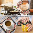 thumbnail image 4 of Pioneer Flower Floral Print Pattern 2-Pack Oven Mitts Set, Heat Resistant Kitchen Gloves, 7.7" X 12", 4 of 6
