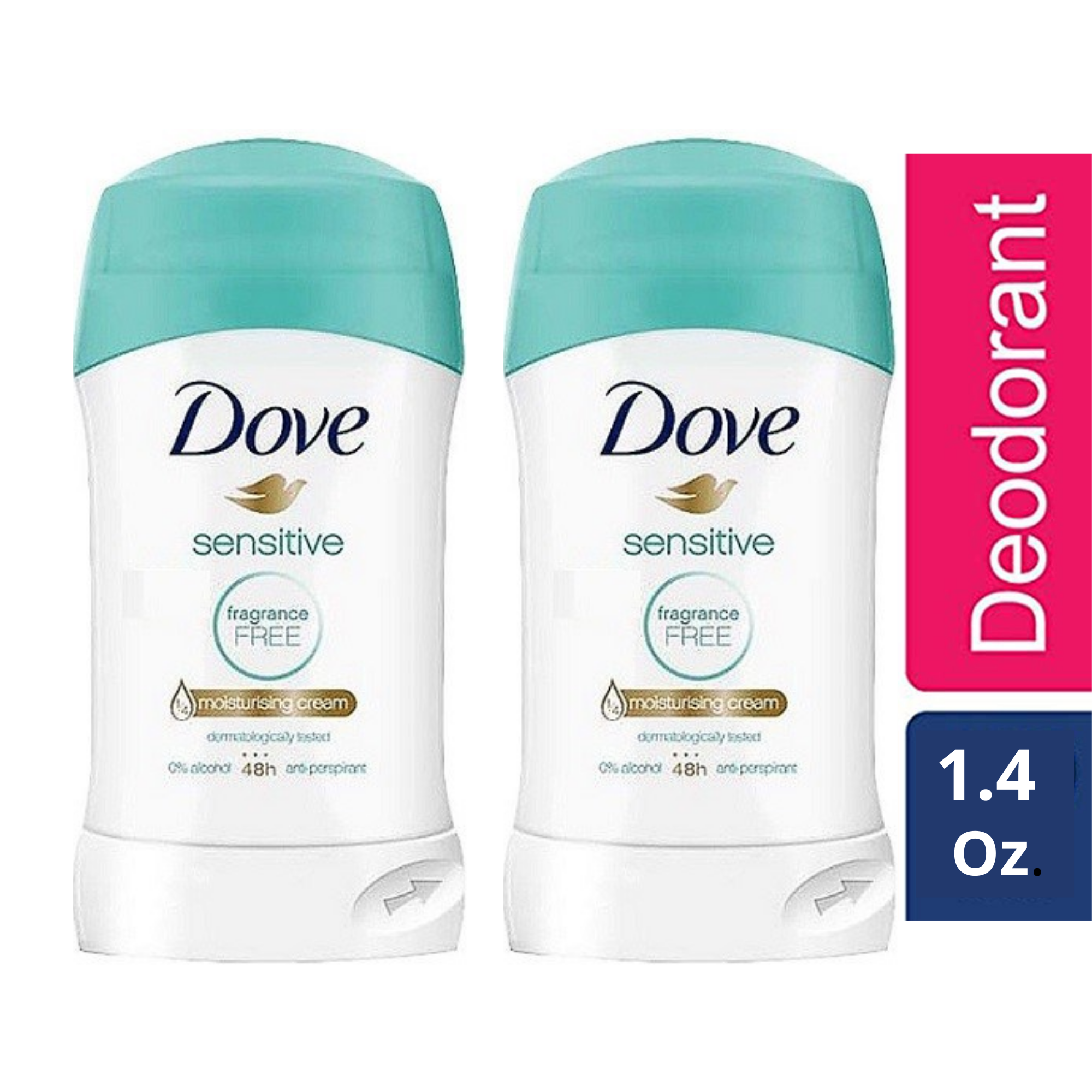 Dove Antiperspirant Deodorant,Sensitive Skin,48hr Protection, 1.4 oz