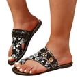 thumbnail image 1 of DAFEI Women's Thin Soled Flip Flop Slip Sandals with Straps Solid Color Casual ., 1 of 6