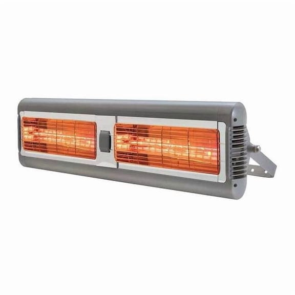 Electric Infrared Heater, 1 Phase, Aluminum, 10,236 BtuH, 208/240V AC 3000 W