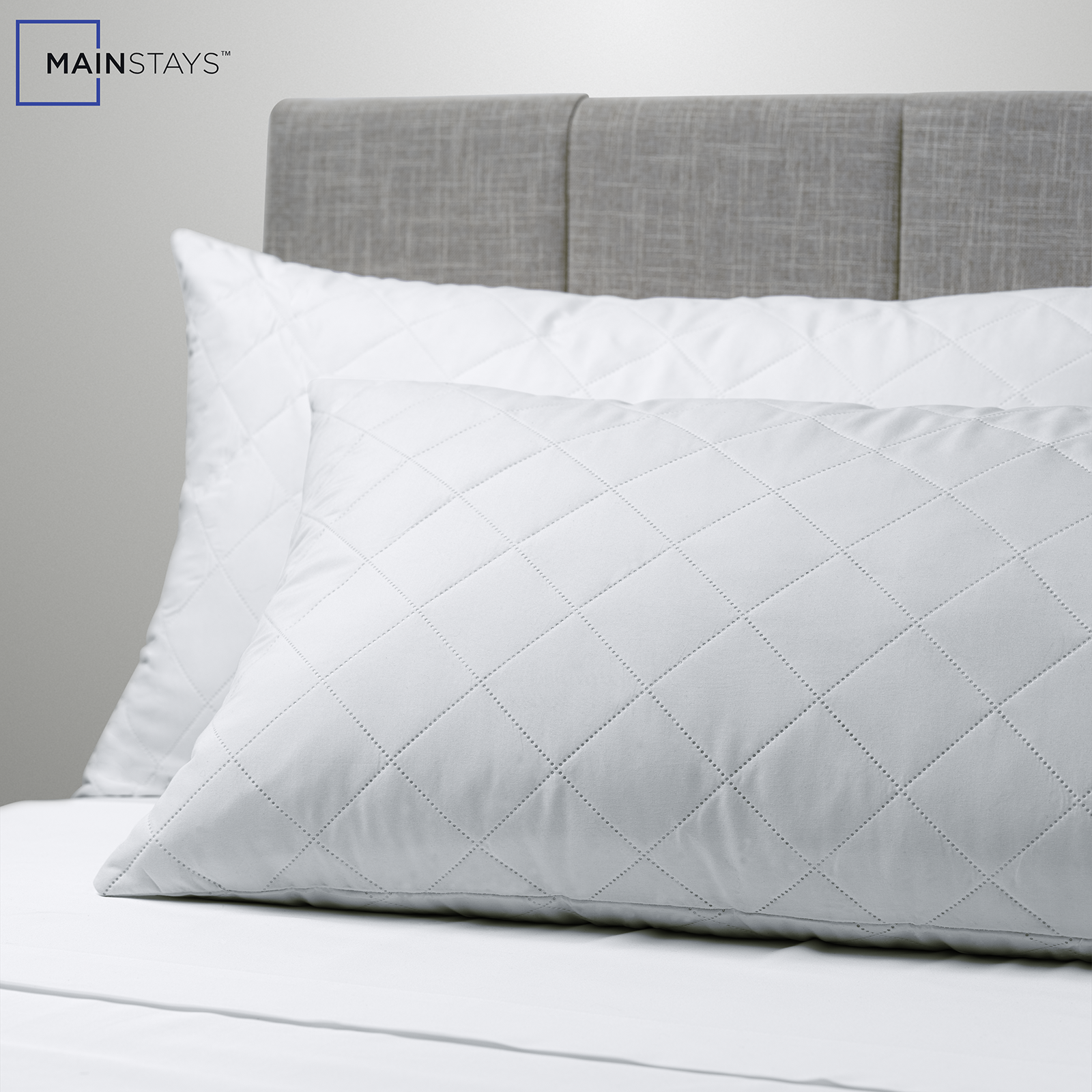 Mainstays Memory Foam Cluster Bed Pillow, Standard/Queen, 2-Pack photo 6